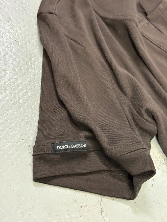 Dolce & Gabbana Taupe Brown Henley T-Shirt  MmuZMrs 7