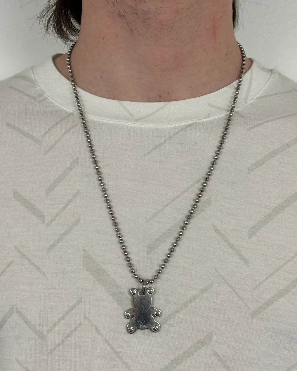 Dolce & Gabbana Teddy Bear Silver Necklace  iImImIg 1