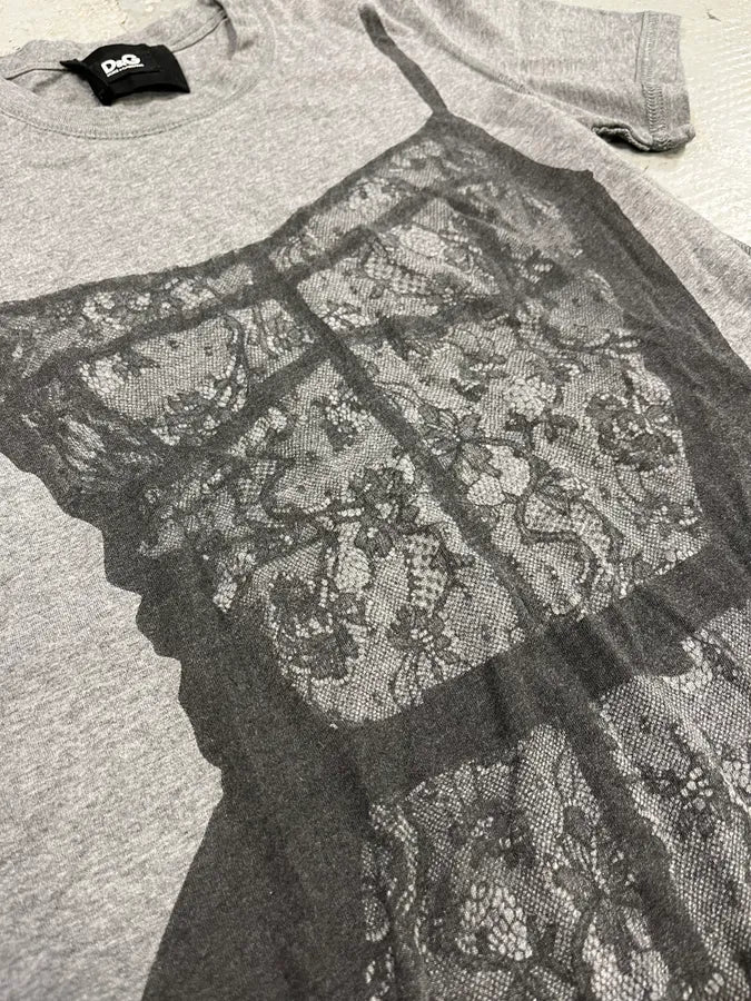 Dolce & Gabbana Trompe L’Oeil Corset Grey Tee-Shirt (XS) qhYzEUT 2