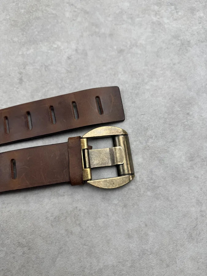 2010s Dolce & Gabbana Universal Adjustable Brown Suede Leather Belt LmPNxmJ 4