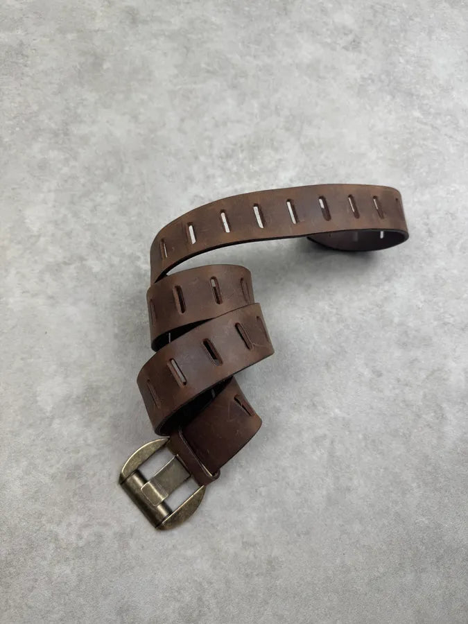 2010s Dolce & Gabbana Universal Adjustable Brown Suede Leather Belt LmPNxmJ 5
