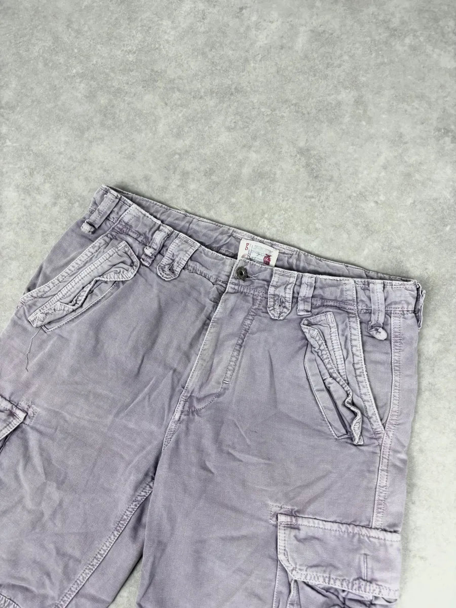AW2006 Dolce & Gabbana Purple Military Cargo Shorts pONciXo 4