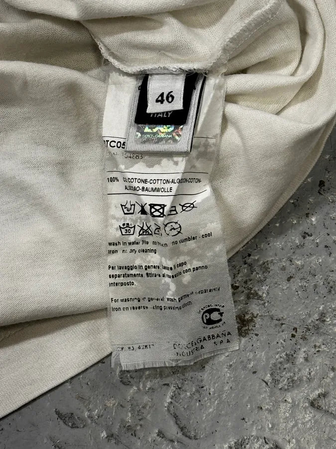 2000s Dolce & Gabbana White Télémaque & Eucharis V-Neck T-Shirt BbvuPDT 10