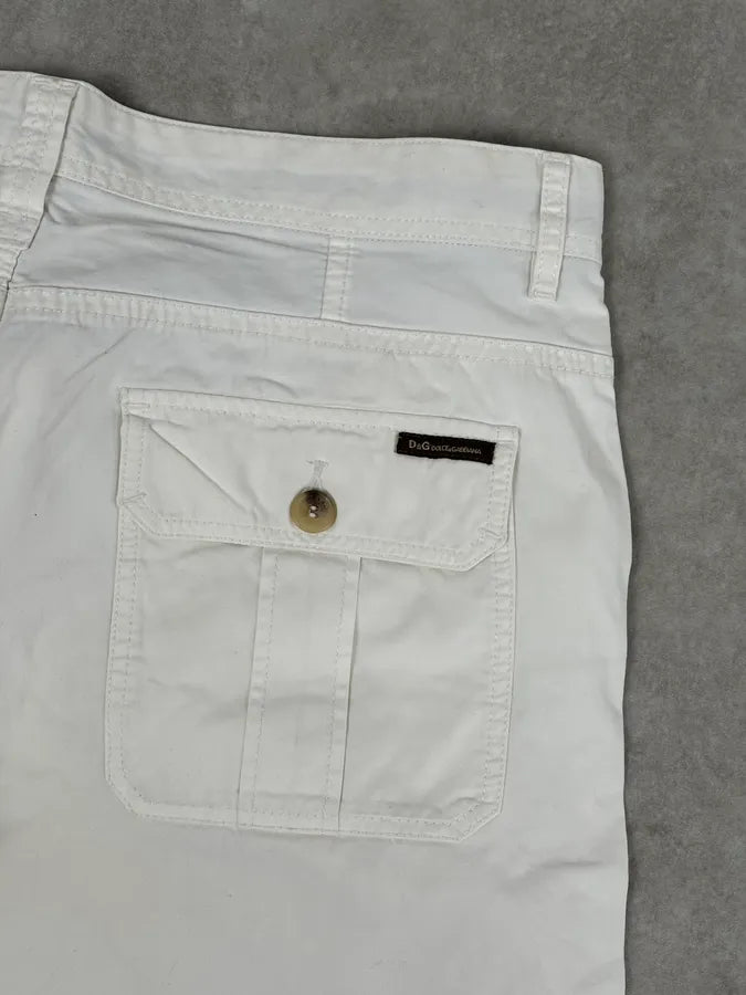 2000s Dolce & Gabbana White Cargo Shorts  qSsTvZY 7