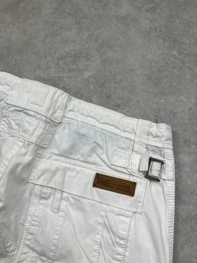 2000s Dolce & Gabbana White Cargo Shorts RzXsBMc 6