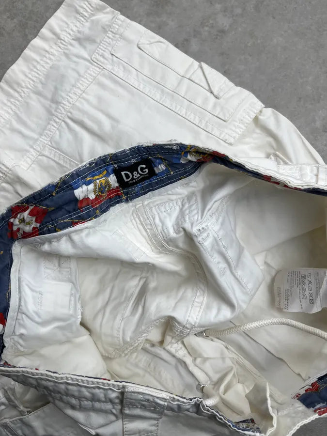 2000s Dolce & Gabbana White Cargo Shorts RzXsBMc 9