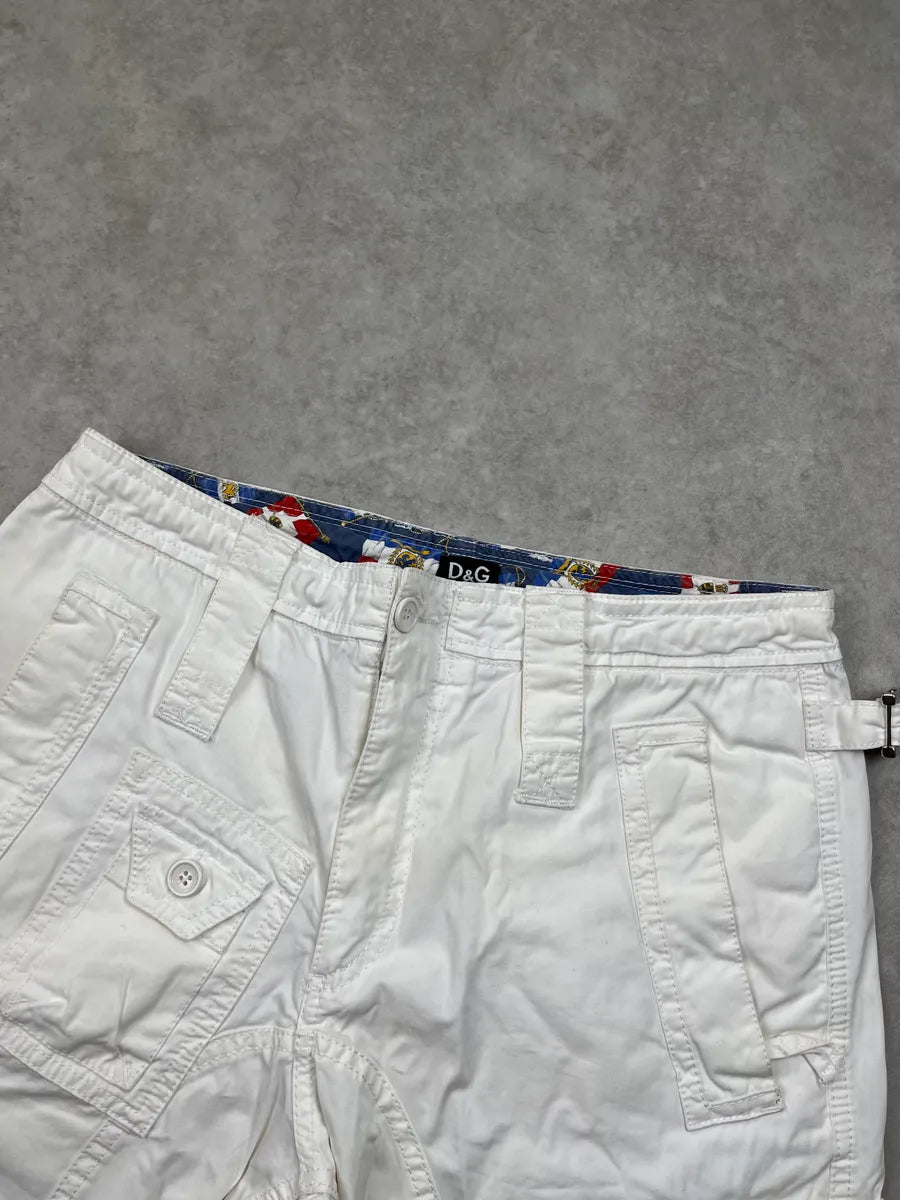 2000s Dolce & Gabbana White Cargo Shorts RzXsBMc 5