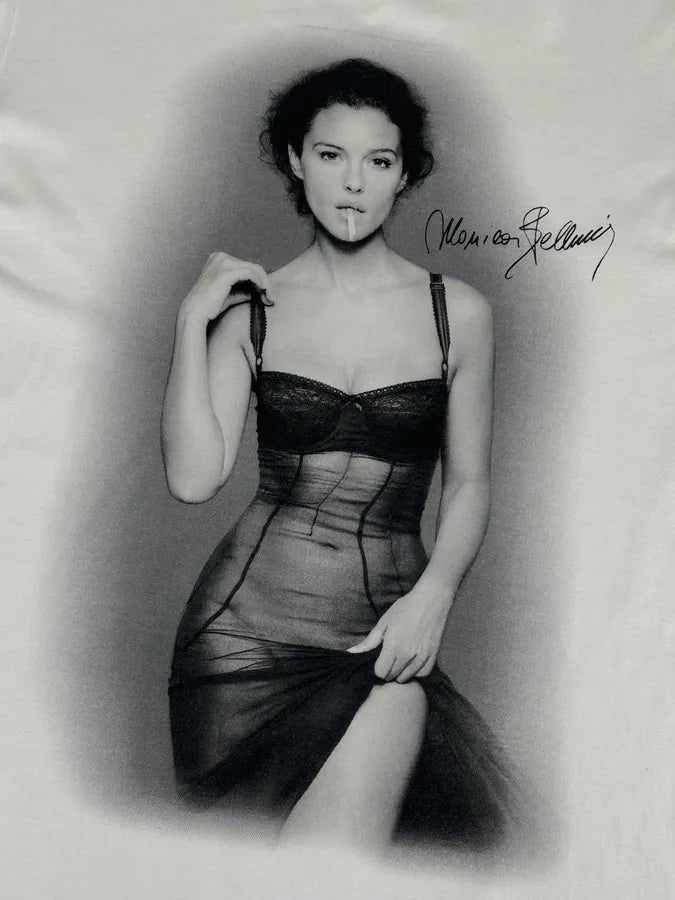 SS2010 Dolce & Gabbana White Monica Belluci Portrait T-Shirt PXrsUbi 6