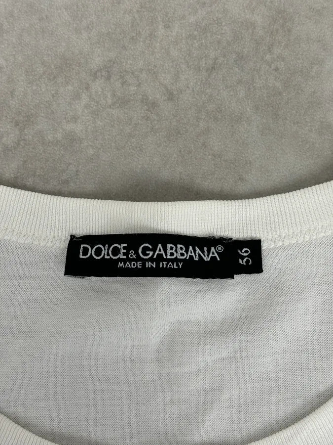 SS2010 Dolce & Gabbana White Monica Belluci Portrait T-Shirt PXrsUbi 7
