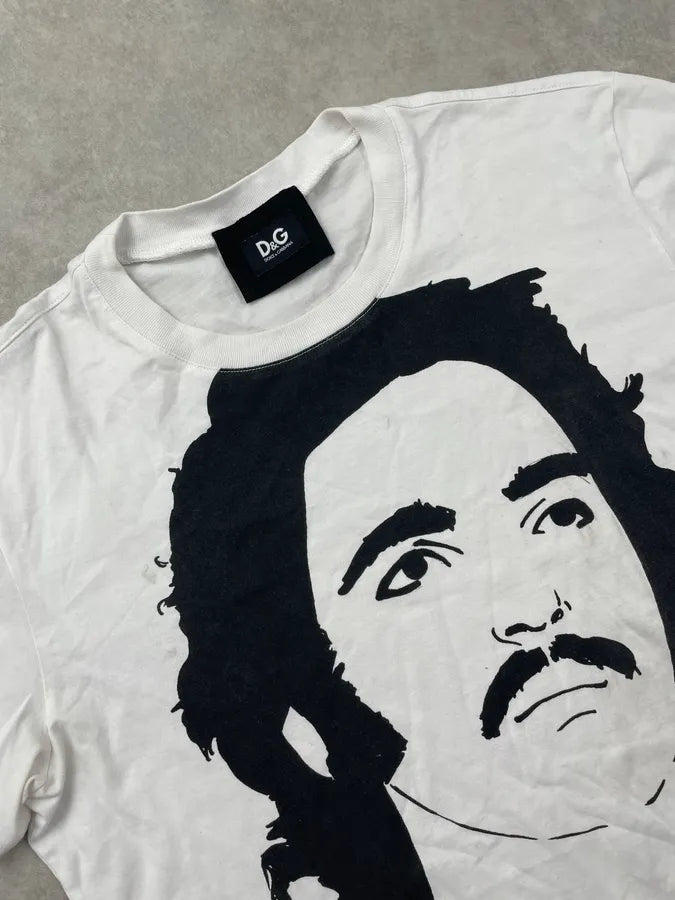 Dolce & Gabbana White Cotton Latin Lover Portrait T-Shirt lXohgHA 6
