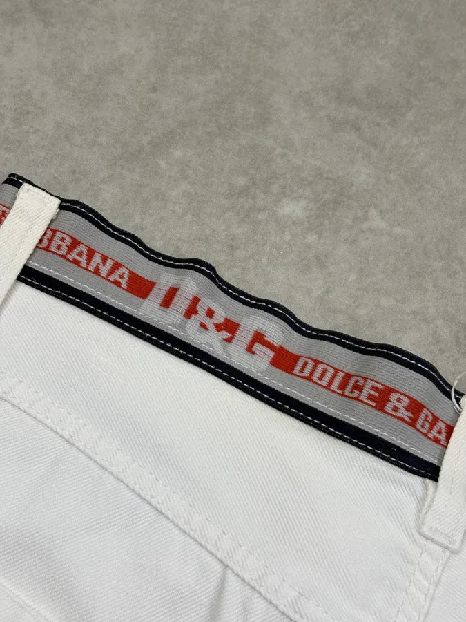 SS2003 Dolce & Gabbana White Distressed Shorts YCCTtkD 9