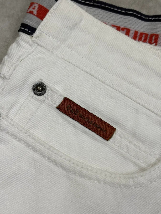 SS2003 Dolce & Gabbana White Distressed Shorts YCCTtkD 7