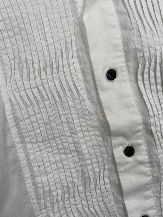 2000s Dolce & Gabbana White Pleated Button-Up Shirt vBbYamJ 5