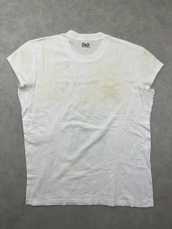 2000s Dolce & Gabbana White S.Domenico Graphic T-Shirt sxHgTpY 3