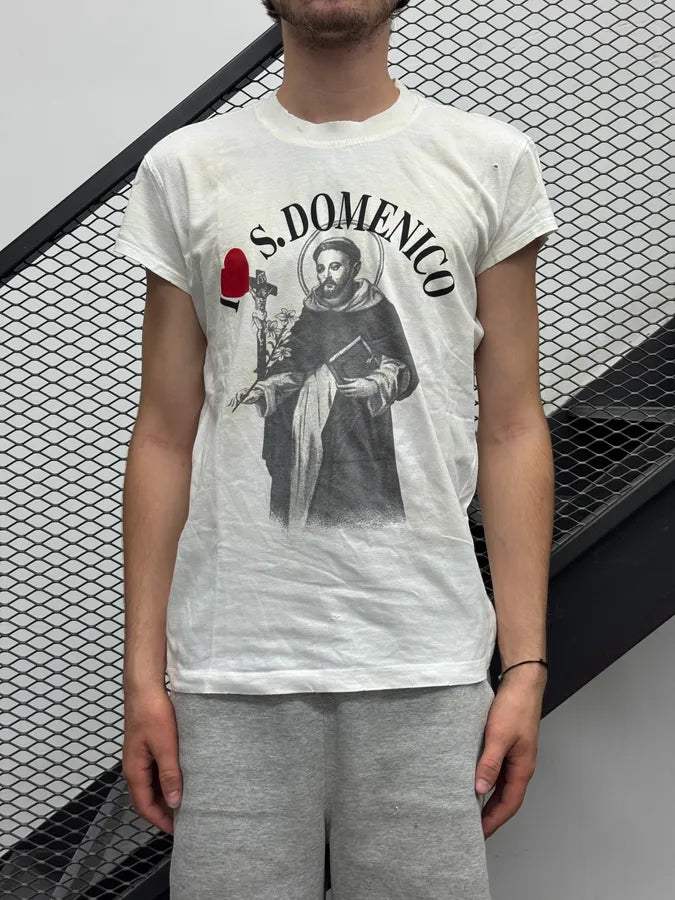 2000s Dolce & Gabbana White S.Domenico Graphic T-Shirt sxHgTpY 1