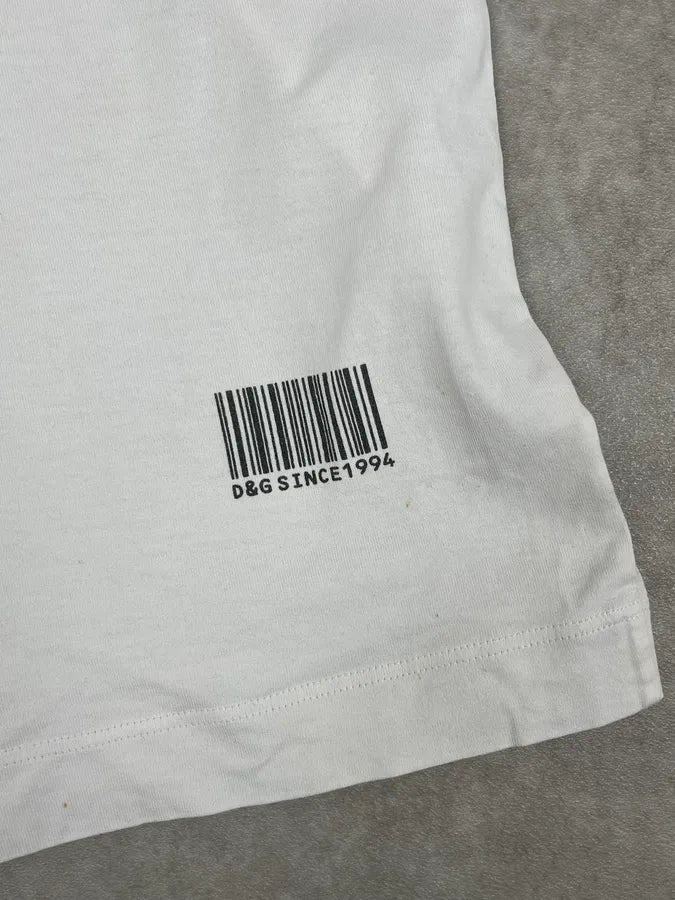 2000s Dolce & Gabbana White Tie Trompe Loeil T-Shirt CIHhFCB 8