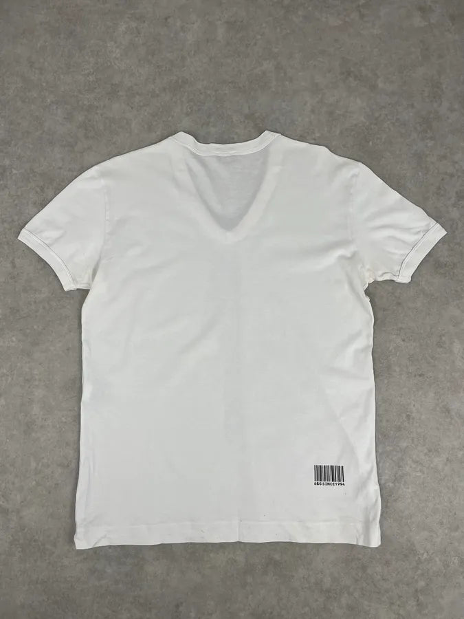 2000s Dolce & Gabbana White Tie Trompe Loeil T-Shirt CIHhFCB 5