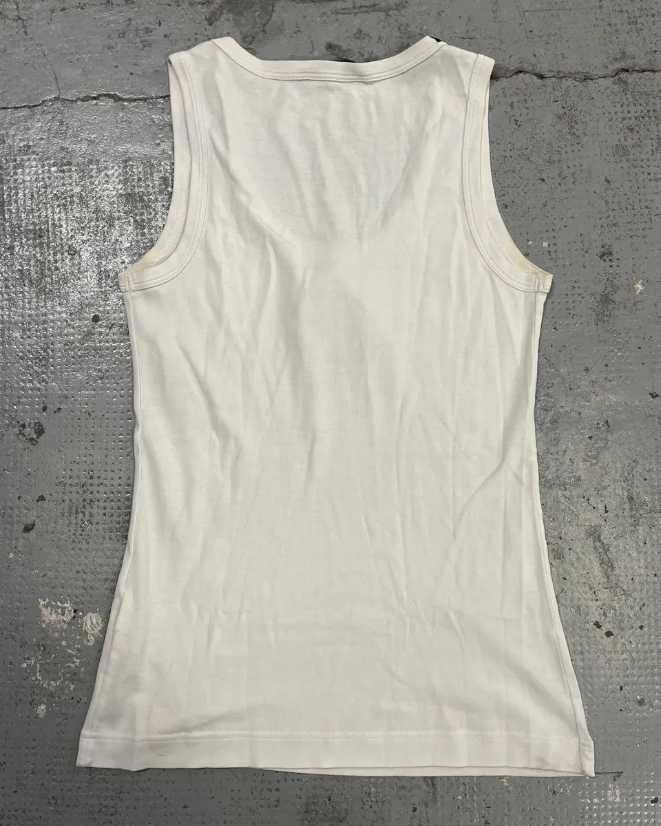 Dolce & Gabbana White Cross Embellished Tank Top osLGtyc 7