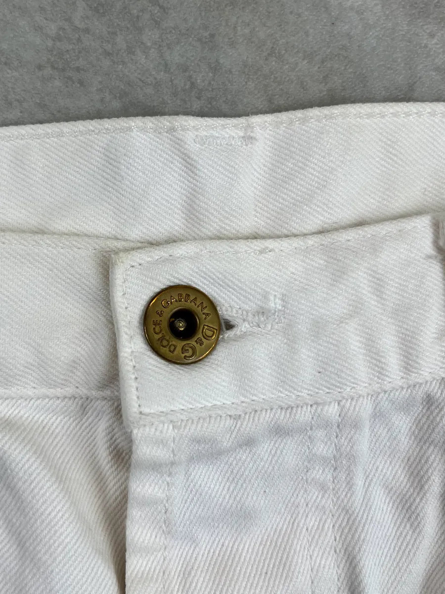 2000s Dolce & Gabbana White Denim American Flag Jeans VoqwSwk 9