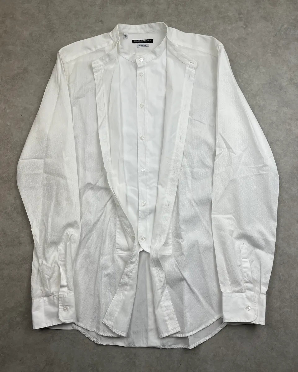 Dolce & Gabbana White Double Layered Shirt MONNSJl 0
