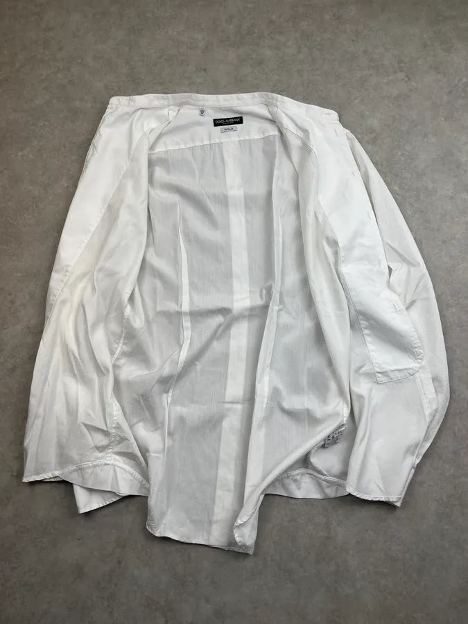 Dolce & Gabbana White Double Layered Shirt MONNSJl 9