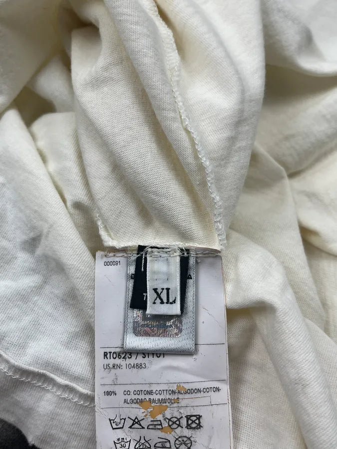 2000s Dolce & Gabbana White Holy Stefano Dirty Effect T-Shirt eRwPfLi 8