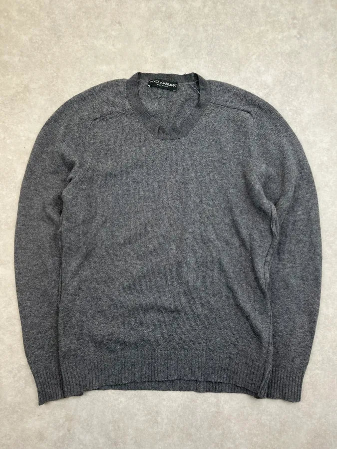 2010s Dolce & Gabbana Grey Minimalist Sweater eMCPqkn 0