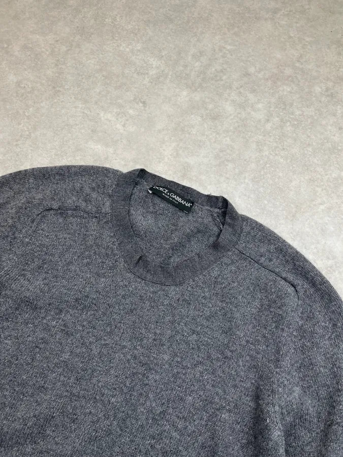2010s Dolce & Gabbana Grey Minimalist Sweater eMCPqkn 5