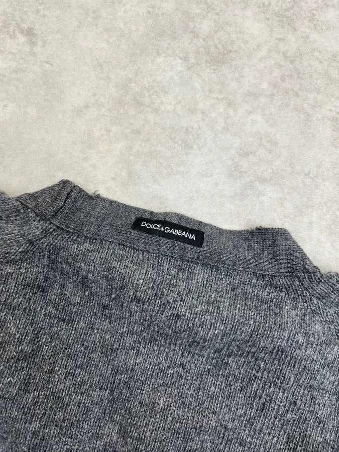 2010s Dolce & Gabbana Grey Minimalist Sweater eMCPqkn 9