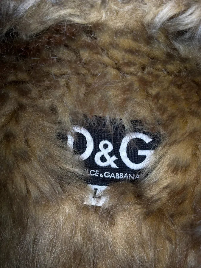 AW2001 Dolce & Gabbana Brown Faux Fur Corduroy Jacket  IIvaFcz 9