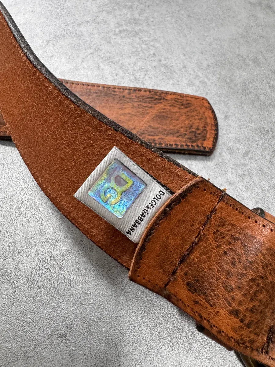 Dolce & Gabbana Brown Leather Belt MwbDXgH 5