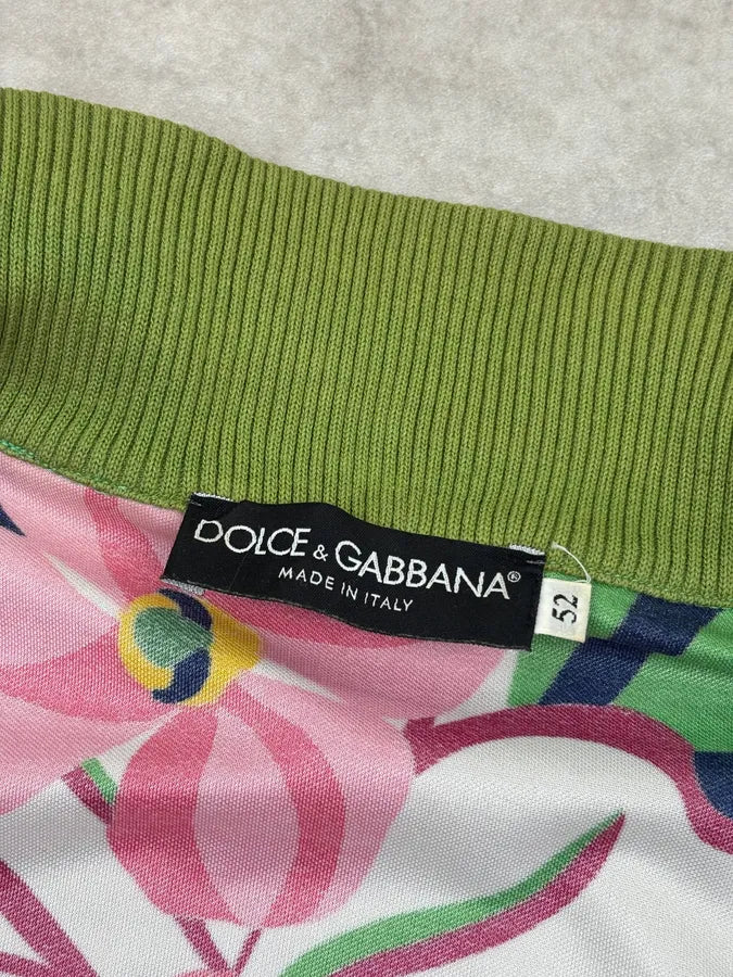 2000s Dolce & Gabbana Green Floral Zip-up Jacket  AAFNzxU 9