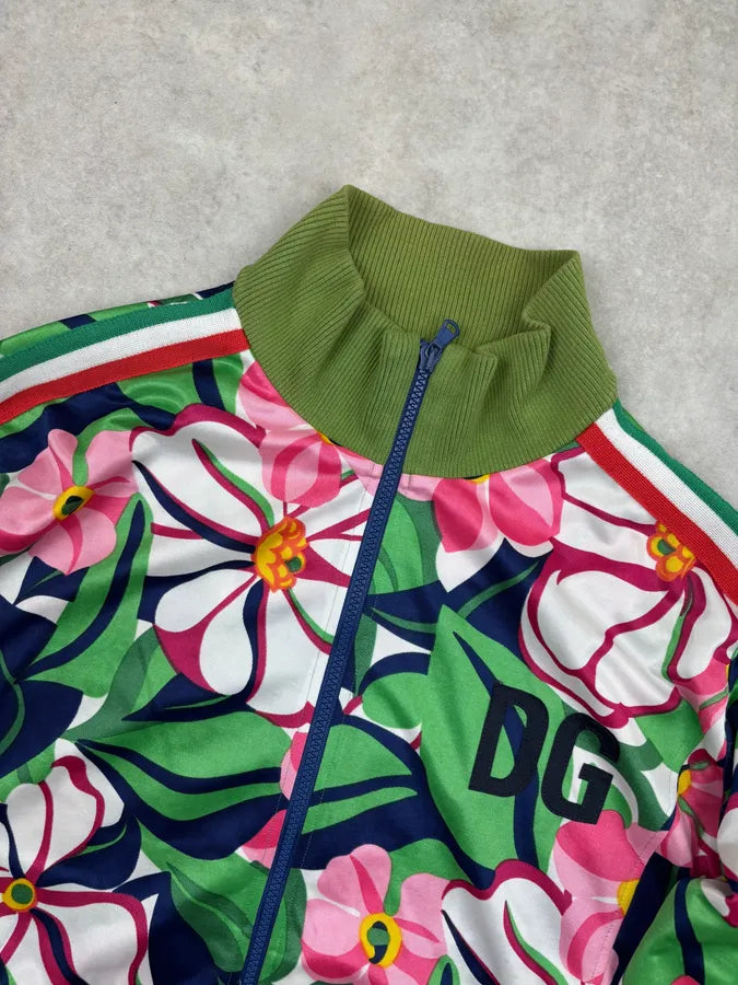 2000s Dolce & Gabbana Green Floral Zip-up Jacket  AAFNzxU 3