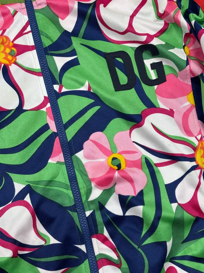 2000s Dolce & Gabbana Green Floral Zip-up Jacket  AAFNzxU 7