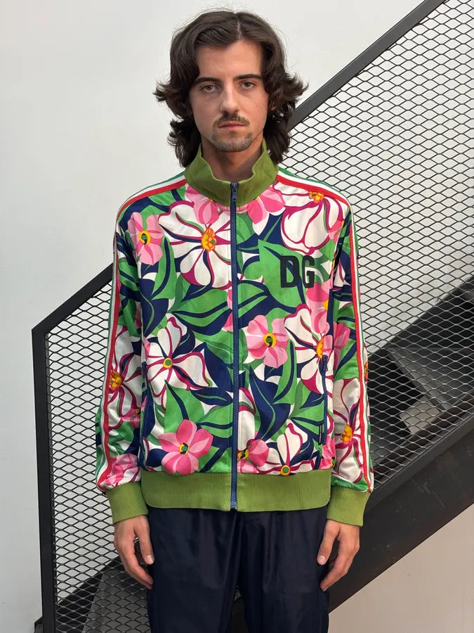 2000s Dolce & Gabbana Green Floral Zip-up Jacket  AAFNzxU 1
