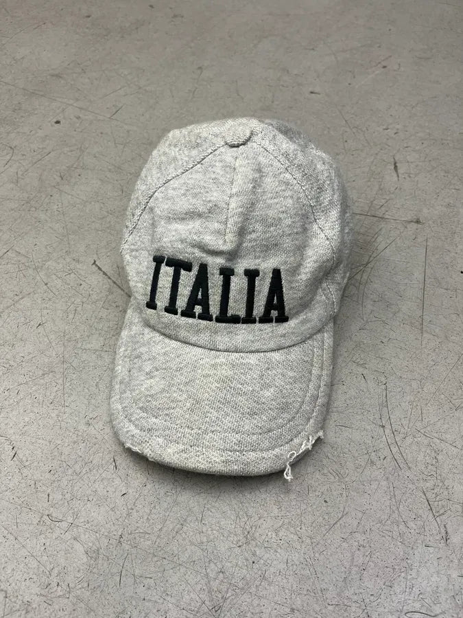 Dolce & Gabbana Grey Distressed Italia Logo Cap xrQQoFa 0