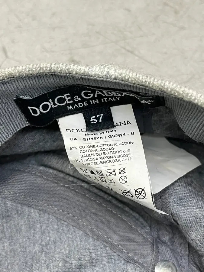 Dolce & Gabbana Grey Distressed Italia Logo Cap xrQQoFa 10
