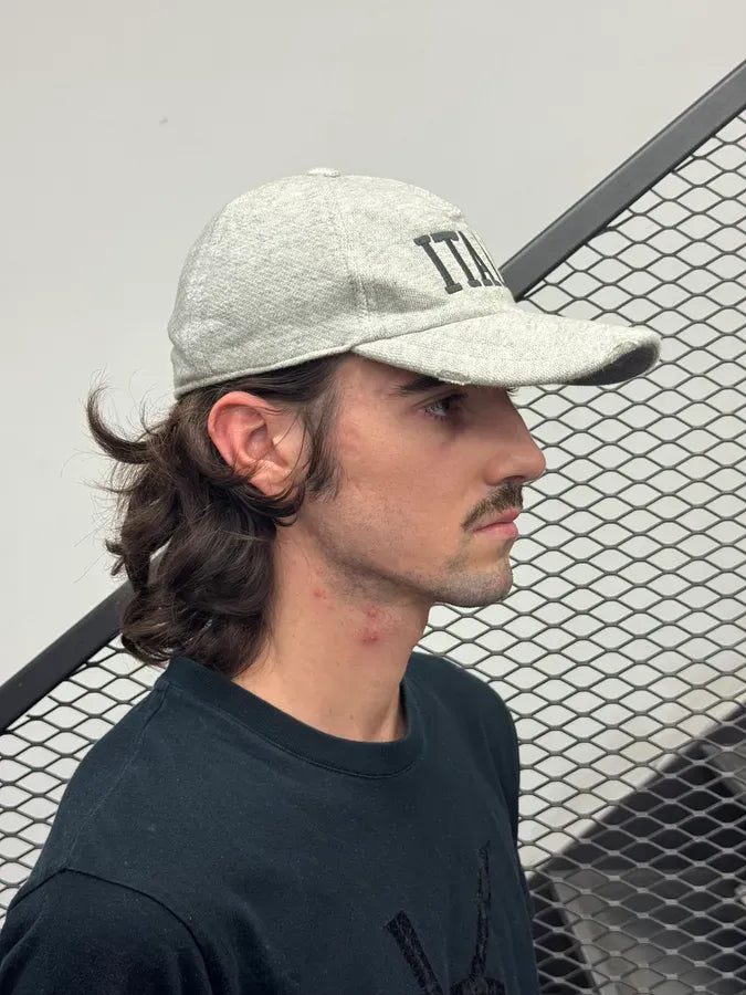 Dolce & Gabbana Grey Distressed Italia Logo Cap xrQQoFa 2
