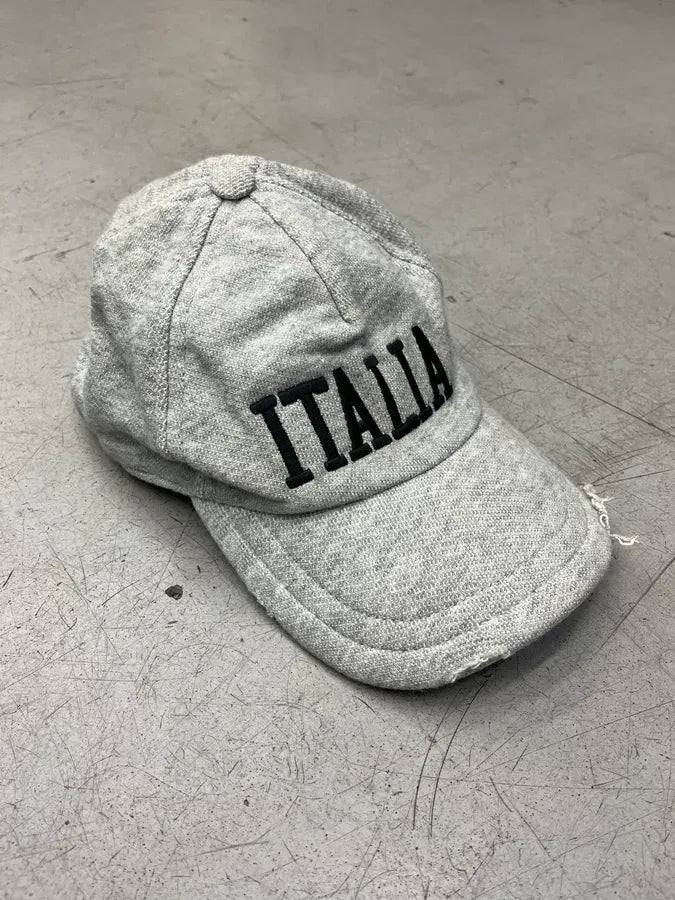 Dolce & Gabbana Grey Distressed Italia Logo Cap xrQQoFa 8