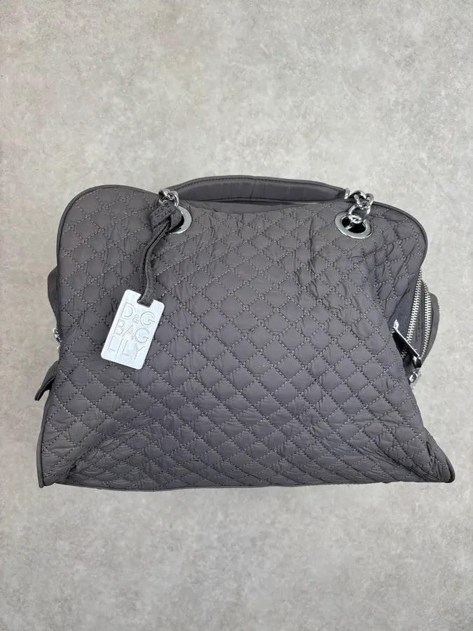 AW2010 Dolce Gabbana Grey Lily Glam Bag  Voiqsyw 6