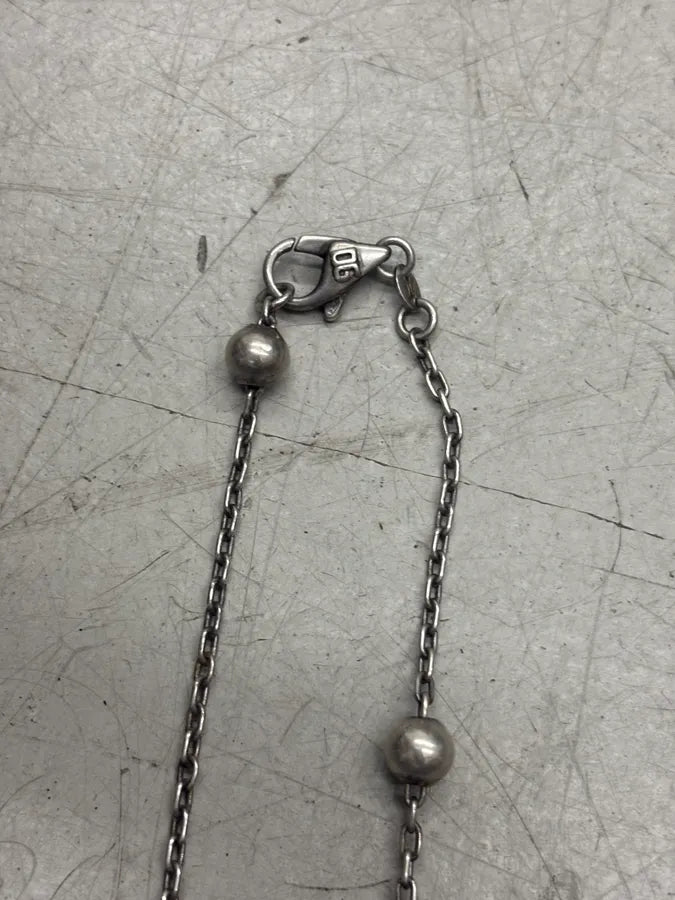 2000s Dolce & Gabbana Rosary Silver Metal Necklace  rNtfslX 6