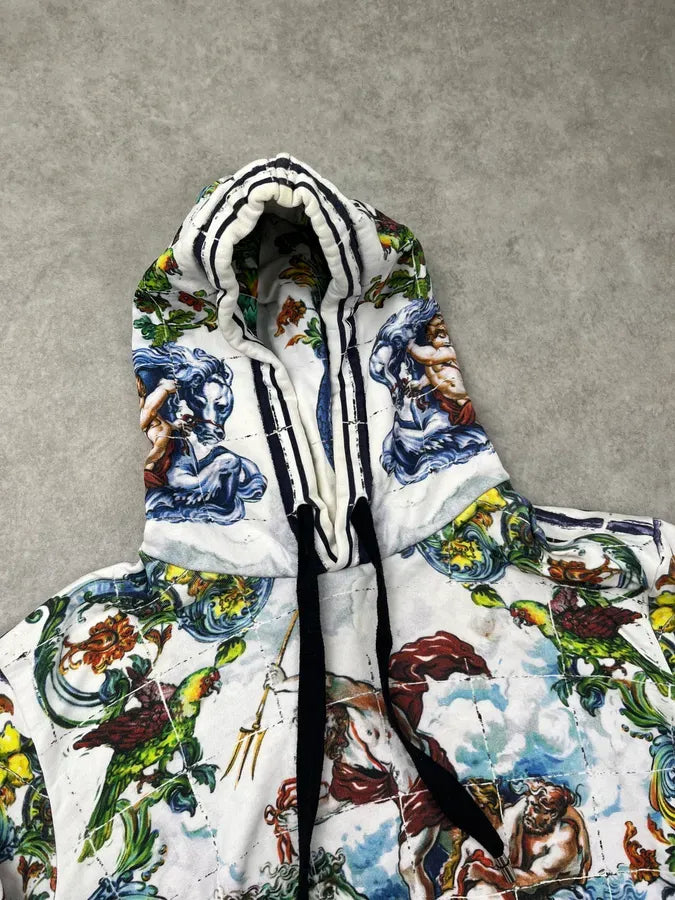 Dolce & Gabbana White Hoodie Mythological Figures Paintings kDagLdW 4
