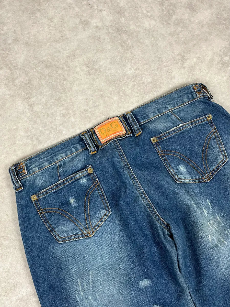 Dolce & Gabbana Straight Low Waist Blue Denim Jeans VFjopYe 7
