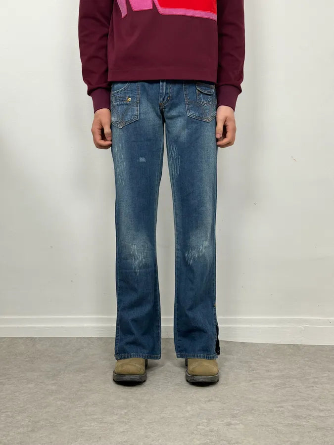 Dolce & Gabbana Straight Low Waist Blue Denim Jeans VFjopYe 1