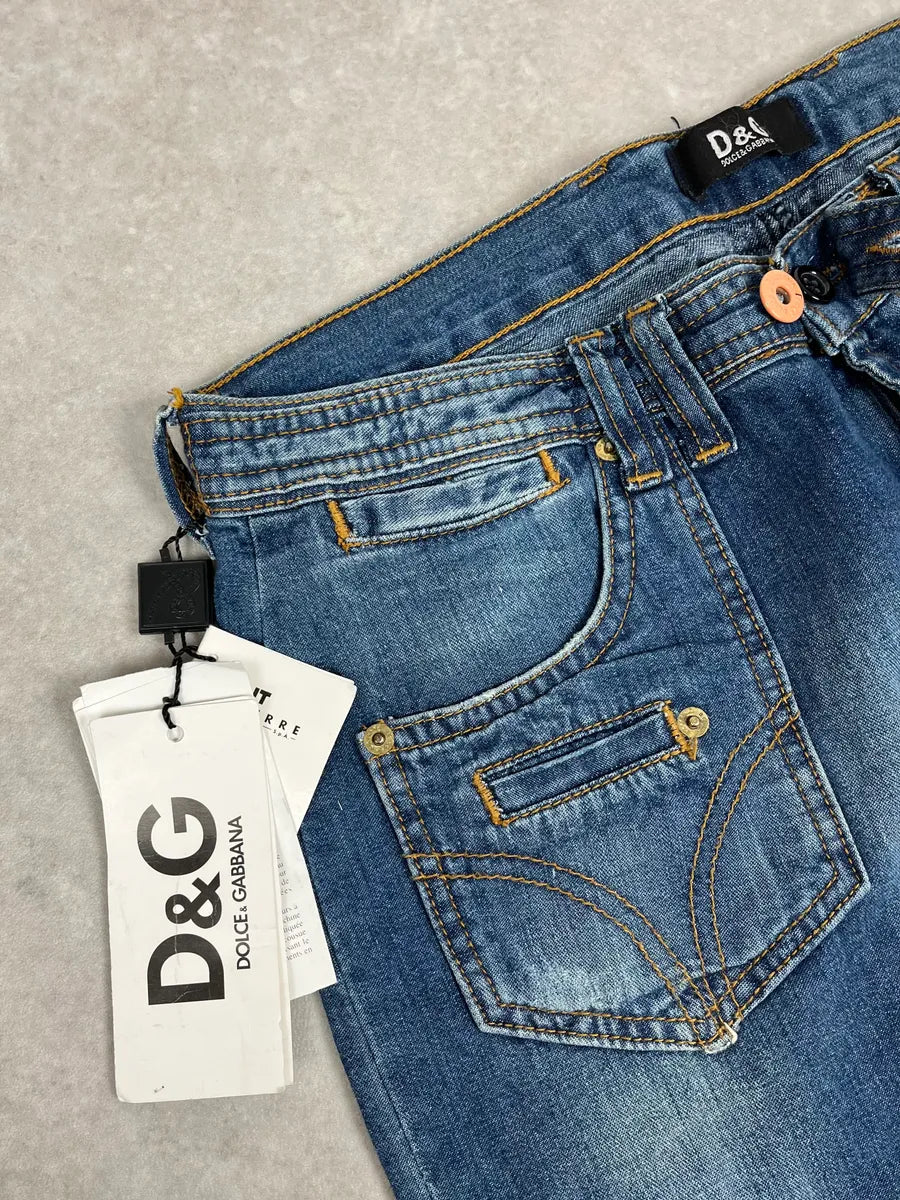 Dolce & Gabbana Straight Low Waist Blue Denim Jeans VFjopYe 9