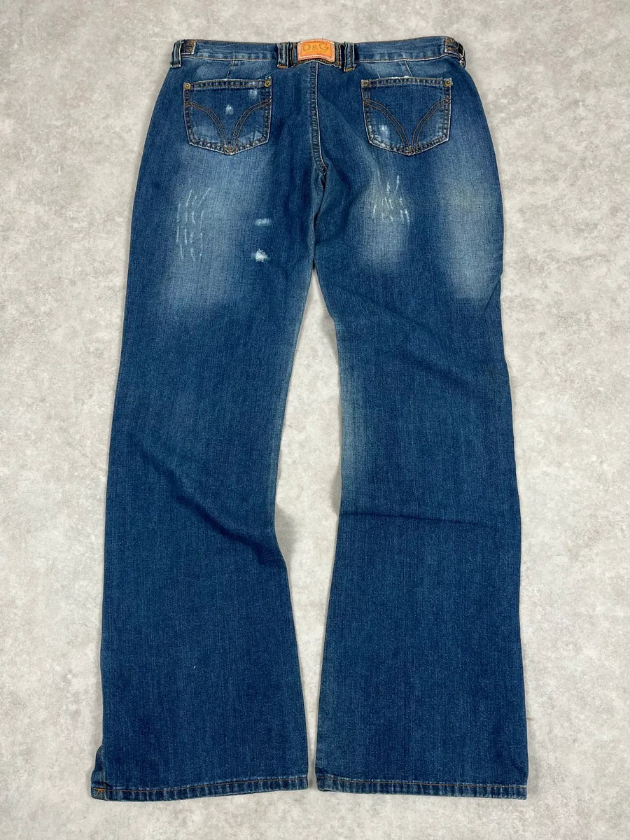 Dolce & Gabbana Straight Low Waist Blue Denim Jeans VFjopYe 4