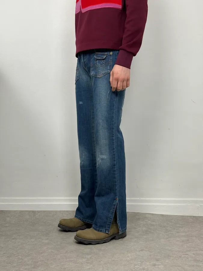 Dolce & Gabbana Straight Low Waist Blue Denim Jeans VFjopYe 2