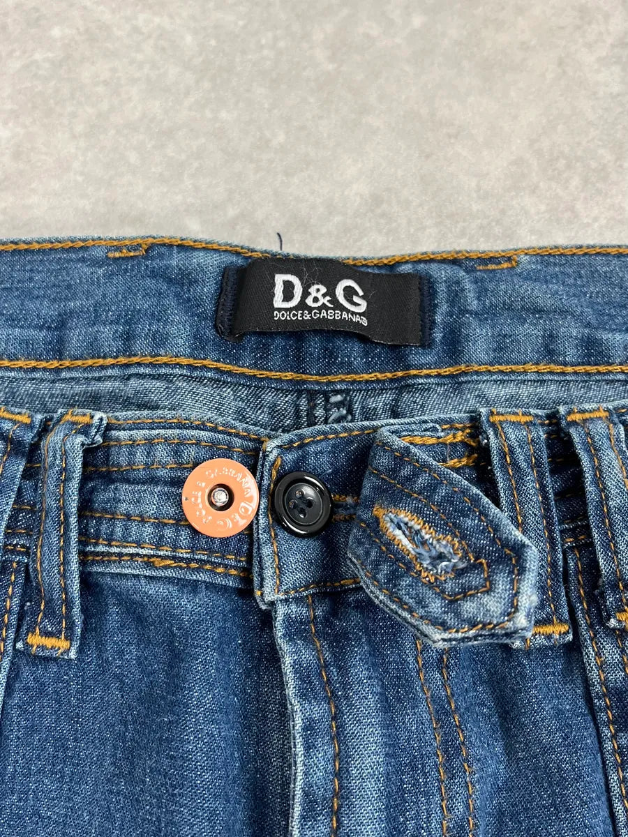 Dolce & Gabbana Straight Low Waist Blue Denim Jeans VFjopYe 6