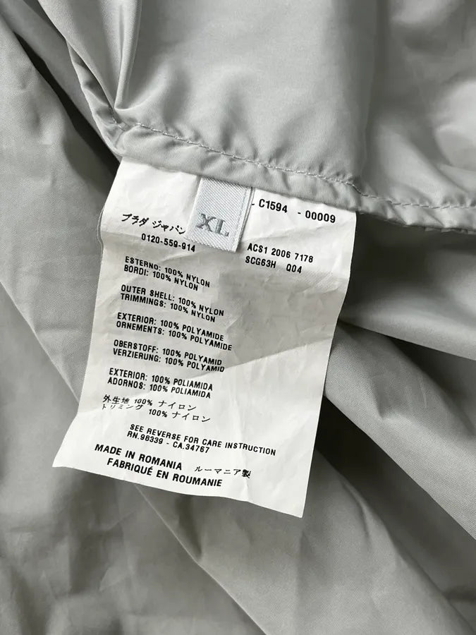 SS2006 Prada Grey Redlined Soft Windbreaker Jacket Kfskfio 12