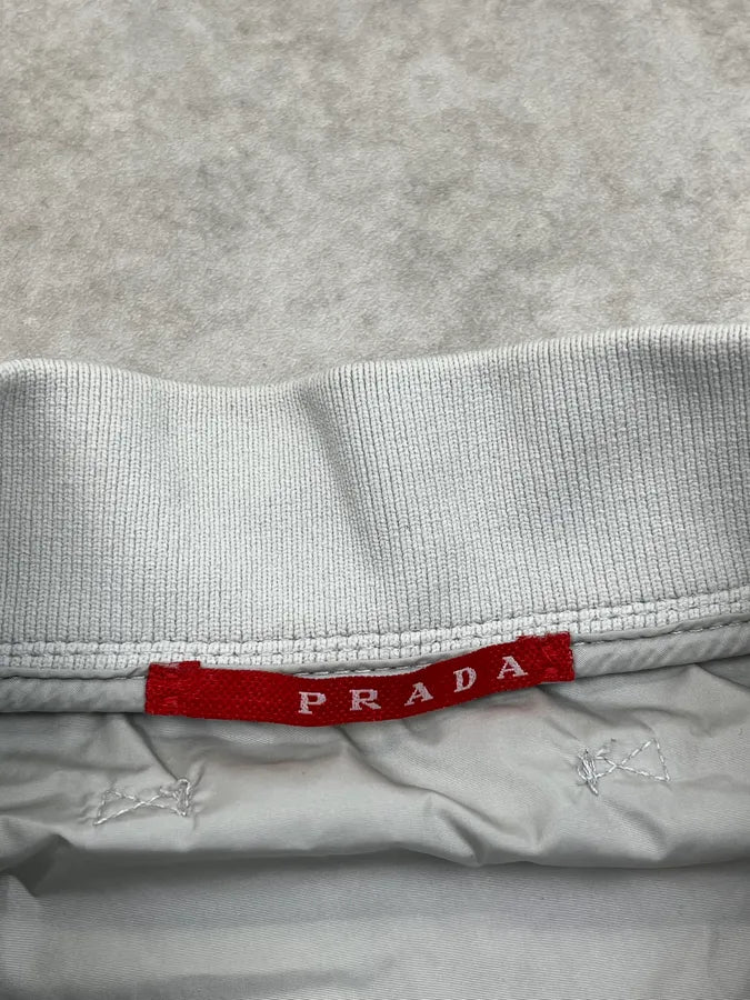 SS2006 Prada Grey Redlined Soft Windbreaker Jacket Kfskfio 10